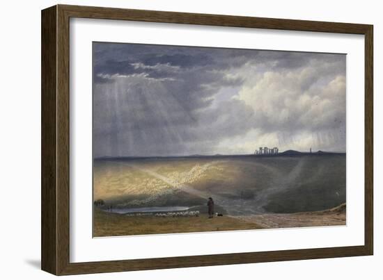 View of Stonehenge-J. M. W. Turner-Framed Giclee Print