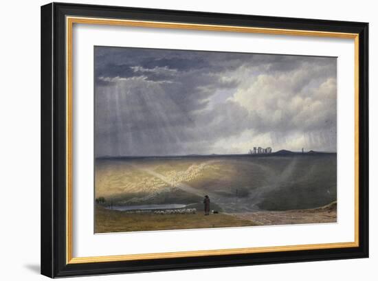 View of Stonehenge-J. M. W. Turner-Framed Giclee Print