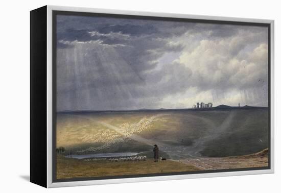 View of Stonehenge-J. M. W. Turner-Framed Premier Image Canvas