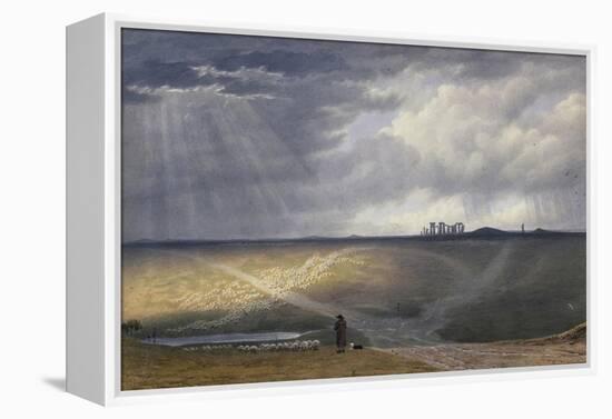 View of Stonehenge-J. M. W. Turner-Framed Premier Image Canvas