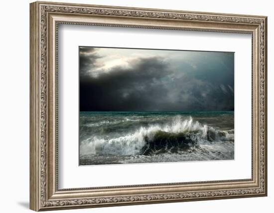 View of Storm Seascape-yuran-78-Framed Photographic Print