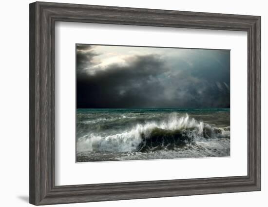 View of Storm Seascape-yuran-78-Framed Photographic Print