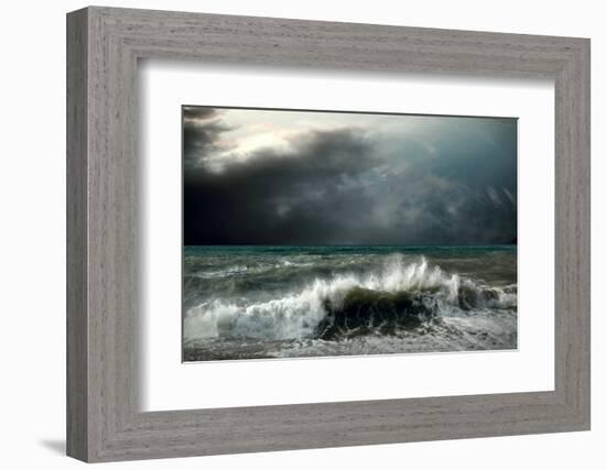 View of Storm Seascape-yuran-78-Framed Photographic Print