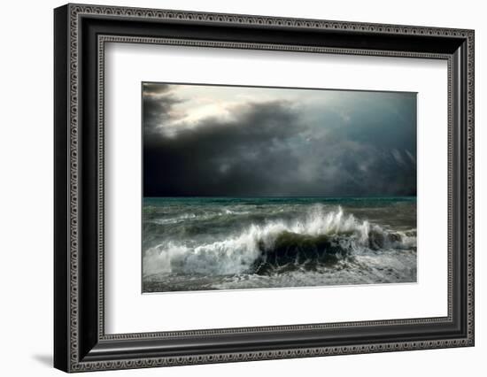 View of Storm Seascape-yuran-78-Framed Photographic Print