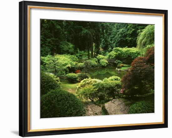View of Strolling Pond Garden, Portland, Oregon, USA-Adam Jones-Framed Photographic Print