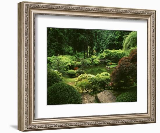 View of Strolling Pond Garden, Portland, Oregon, USA-Adam Jones-Framed Photographic Print