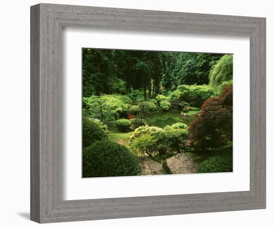 View of Strolling Pond Garden, Portland, Oregon, USA-Adam Jones-Framed Photographic Print