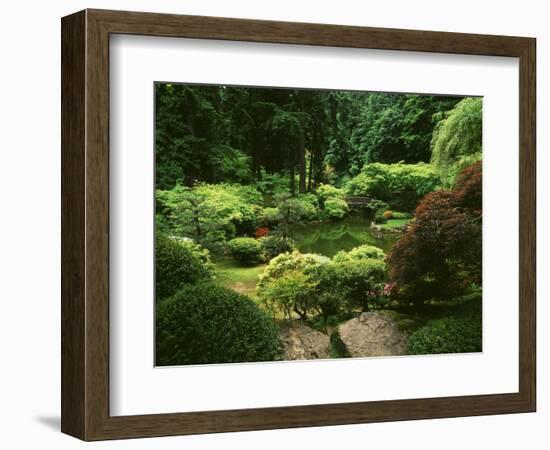 View of Strolling Pond Garden, Portland, Oregon, USA-Adam Jones-Framed Photographic Print