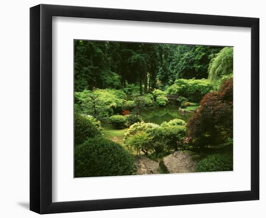 View of Strolling Pond Garden, Portland, Oregon, USA-Adam Jones-Framed Photographic Print