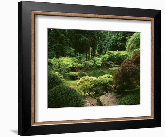 View of Strolling Pond Garden, Portland, Oregon, USA-Adam Jones-Framed Photographic Print