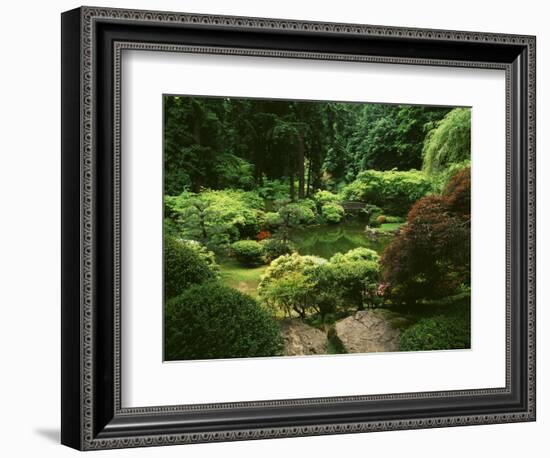 View of Strolling Pond Garden, Portland, Oregon, USA-Adam Jones-Framed Photographic Print