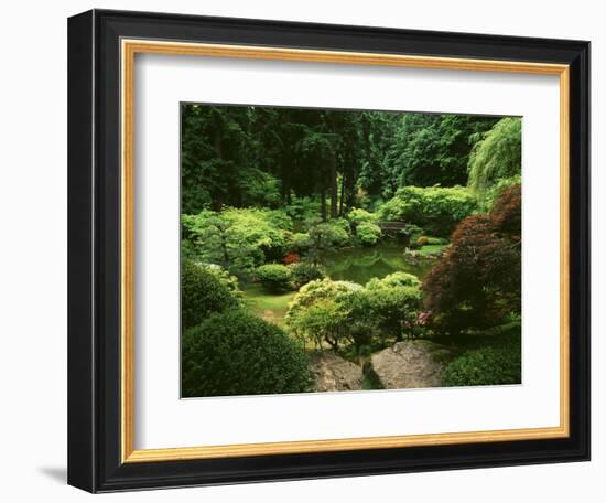 View of Strolling Pond Garden, Portland, Oregon, USA-Adam Jones-Framed Photographic Print