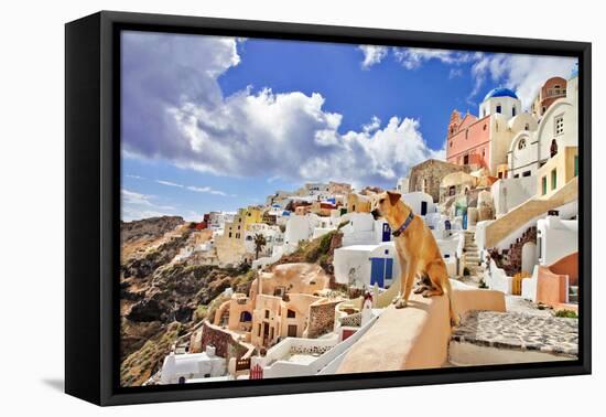 View of Stunning Santorini.Breathtaken.. and Not Only for People-Maugli-l-Framed Premier Image Canvas