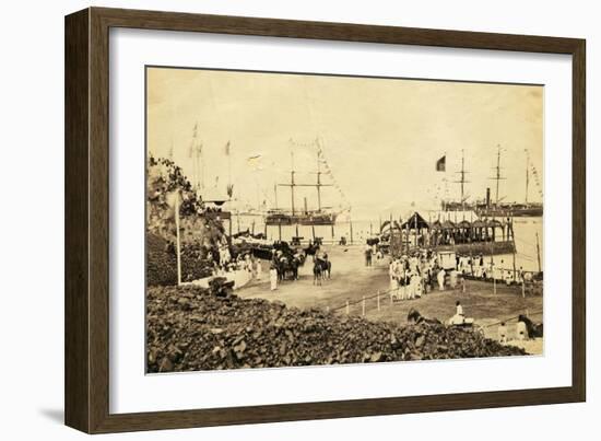 View of Suez Canal Opening Celebration-null-Framed Giclee Print