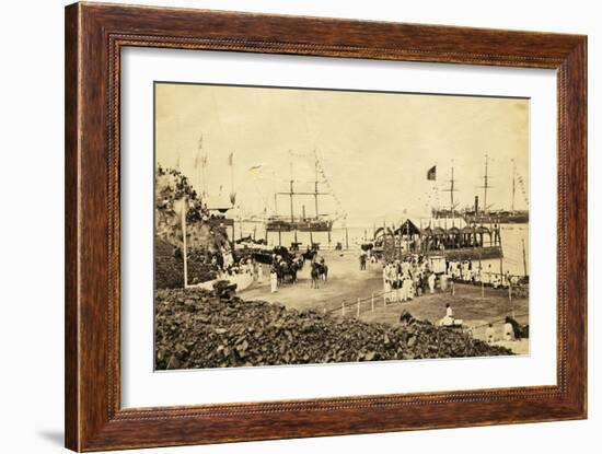 View of Suez Canal Opening Celebration-null-Framed Giclee Print