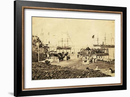 View of Suez Canal Opening Celebration-null-Framed Giclee Print