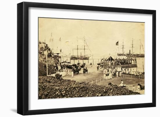 View of Suez Canal Opening Celebration-null-Framed Giclee Print