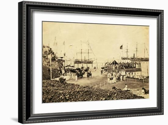 View of Suez Canal Opening Celebration-null-Framed Giclee Print