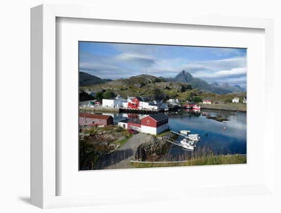 View of Sund Harbour, Lofoten Islands, Nordland, Norway, Scandinavia, Europe-Ethel Davies-Framed Photographic Print