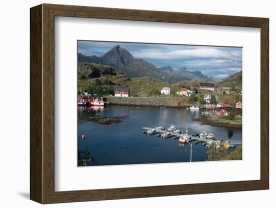 View of Sund Harbour, Lofoten Islands, Nordland, Norway, Scandinavia, Europe-Ethel Davies-Framed Photographic Print