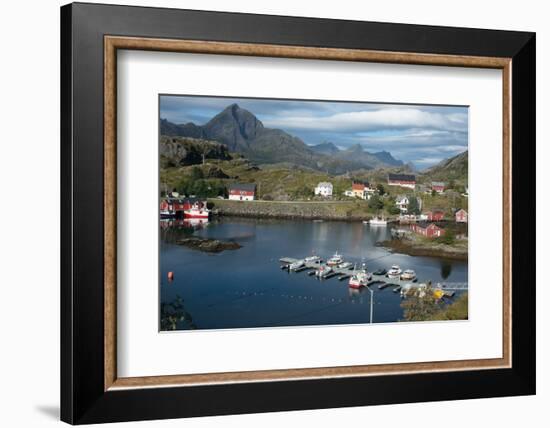 View of Sund Harbour, Lofoten Islands, Nordland, Norway, Scandinavia, Europe-Ethel Davies-Framed Photographic Print