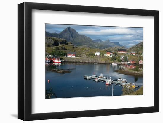 View of Sund Harbour, Lofoten Islands, Nordland, Norway, Scandinavia, Europe-Ethel Davies-Framed Photographic Print