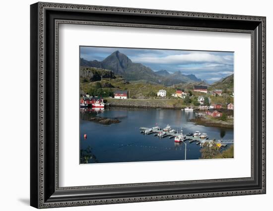 View of Sund Harbour, Lofoten Islands, Nordland, Norway, Scandinavia, Europe-Ethel Davies-Framed Photographic Print