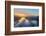 View of sunrise above boast docks, Stephen A. Forbes State Park, aerial view, Marion Co., Illino...-Panoramic Images-Framed Photographic Print