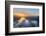 View of sunrise above boast docks, Stephen A. Forbes State Park, aerial view, Marion Co., Illino...-Panoramic Images-Framed Photographic Print