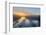 View of sunrise above boast docks, Stephen A. Forbes State Park, aerial view, Marion Co., Illino...-Panoramic Images-Framed Photographic Print