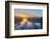 View of sunrise above boast docks, Stephen A. Forbes State Park, aerial view, Marion Co., Illino...-Panoramic Images-Framed Photographic Print