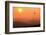 View of sunset over mountains with flying swift, Cumbria, UK-Ashley Cooper-Framed Photographic Print