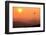 View of sunset over mountains with flying swift, Cumbria, UK-Ashley Cooper-Framed Photographic Print