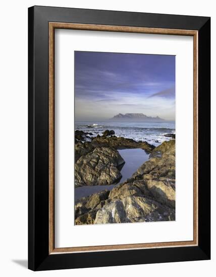 View of Table Mountain from Bloubergstrand, Cape Town, Western Cape, South Africa, Africa-Ian Trower-Framed Photographic Print