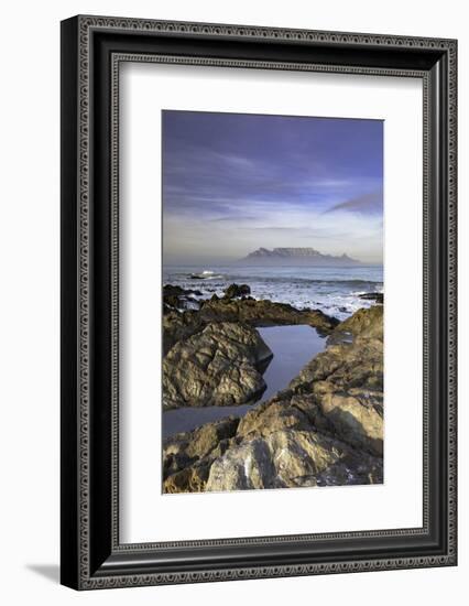 View of Table Mountain from Bloubergstrand, Cape Town, Western Cape, South Africa, Africa-Ian Trower-Framed Photographic Print