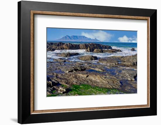 View of Table Mountain from Blue Mountain Beach, Cape Town, South Africa, Africa-G&M Therin-Weise-Framed Photographic Print