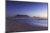 View of Table Mountain from Milnerton Beach at sunset, Cape Town, Western Cape, South Africa, Afric-Ian Trower-Mounted Photographic Print