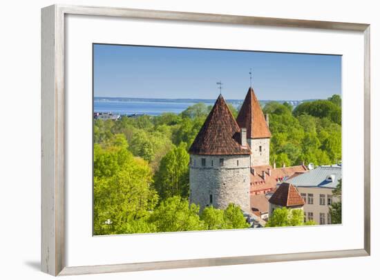 View of Tallinn from Toompea Hill, Old Town of Tallinn, Estonia, Baltic States-Nico Tondini-Framed Photographic Print