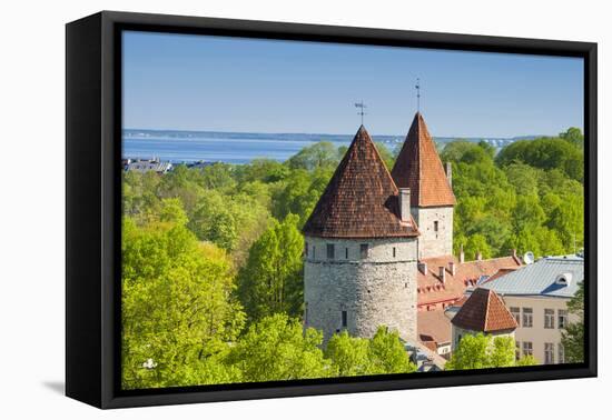 View of Tallinn from Toompea Hill, Old Town of Tallinn, Estonia, Baltic States-Nico Tondini-Framed Premier Image Canvas