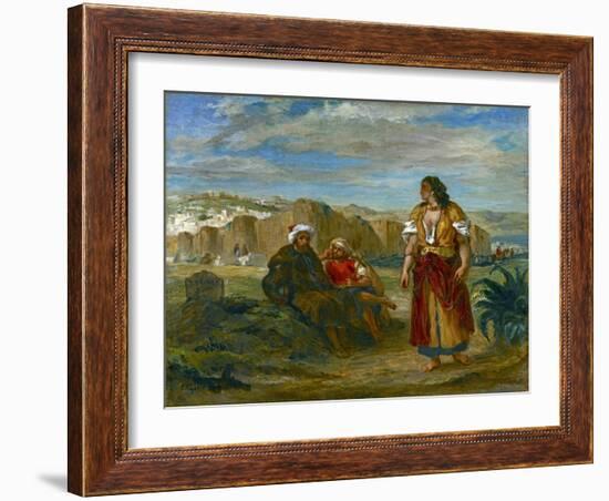 View of Tangier, 1852-3-Eugene Delacroix-Framed Giclee Print