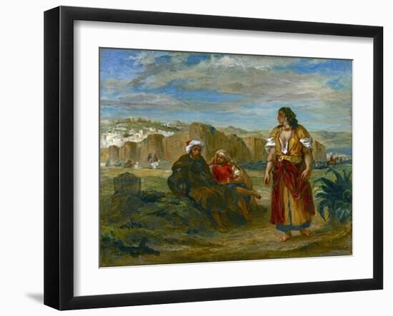 View of Tangier, 1852-3-Eugene Delacroix-Framed Giclee Print