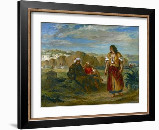 View of Tangier, 1852-3-Eugene Delacroix-Framed Giclee Print