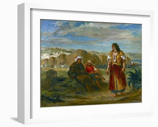 View of Tangier, 1852-3-Eugene Delacroix-Framed Giclee Print