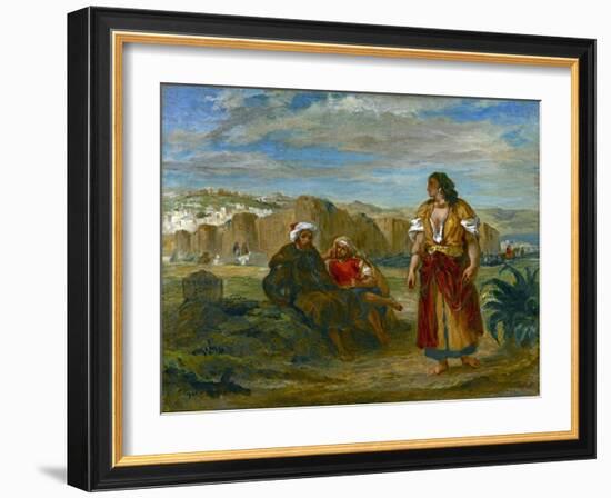 View of Tangier, 1852-3-Eugene Delacroix-Framed Giclee Print