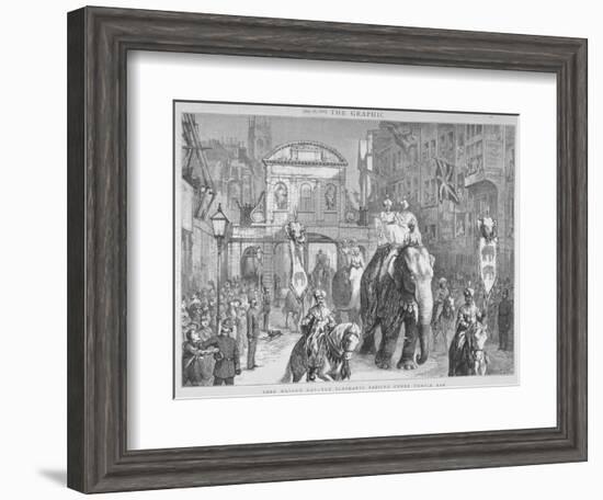 View of Temple Bar During the Lord Mayor's Day, City of London, 1876-null-Framed Giclee Print