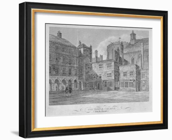 View of Temple Church from the Cloisters, City of London, 1804-John Greig-Framed Giclee Print