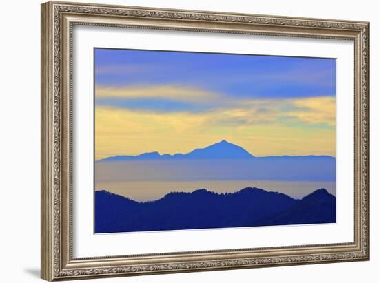 View of Tenerife from Gran Canaria, Gran Canaria, Canary Islands, Spain, Atlantic Ocean, Europe-Neil Farrin-Framed Photographic Print