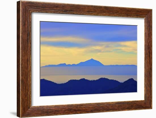 View of Tenerife from Gran Canaria, Gran Canaria, Canary Islands, Spain, Atlantic Ocean, Europe-Neil Farrin-Framed Photographic Print