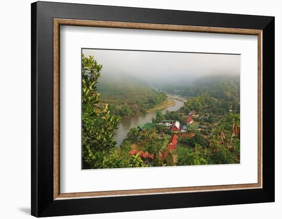 View of Tha Ton and Kok River, Chiang Mai Province, Thailand, Southeast Asia, Asia-Jochen Schlenker-Framed Photographic Print