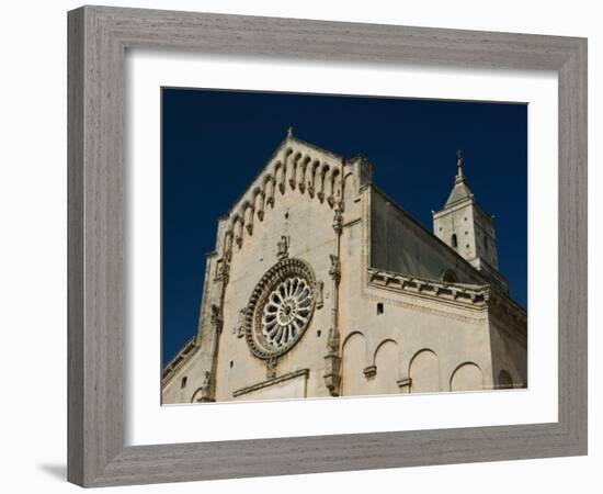 View of the 13th Century Duomo, Sasso Barisano, Basilicata, Matera, Italy-Walter Bibikow-Framed Photographic Print